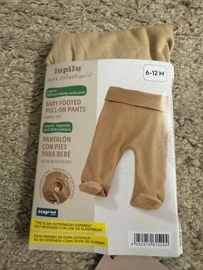 Baby Brown Bear Unisex Footed Pants - size 6-12M